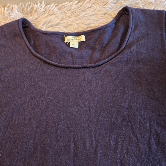 Lucky Brand Navy Long Sleeve Top with Lace detail Size Large - Picture 12 of 16